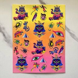 VTG Lisa Frank Cleocatra complete sticker sheet